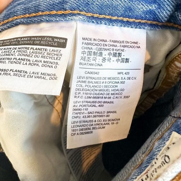 Levi’s Premium 501 High Rize Straight Leg Cropped Diamond In The Rough Size 27 - Picture 7 of 14